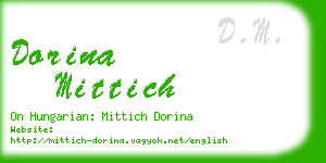 dorina mittich business card